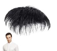 Men’s Hair Topper Wig, Natural Black Short Hair Extension for Crown Coverage, Top of Head Replacement System for Male Daily Wear, Thin Hair Concealment Solution