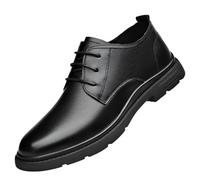 Men’s Modern Luxury Black Lace Up Leather Oxfords Formal Wedding Prom Dress Shoes(43 EU)
