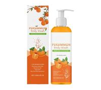 Men’s Shower Gel - 120ml Persimmon Odor Cleanser | Natural Skin Cl Odour Control Body Wash - Gentle PH Balanced Formula With Deep Deodorizing Effect For Fresh Skin Care Use For Daily Bathing Routine