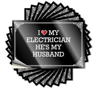 Men Saying - Books Drinking Laptop I Love My Electrician He's My Husband (12 x 18 cm)