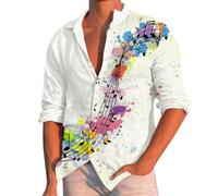 Men Shirt Men Casual Vintage Fashion Shirt Men Digital Printing Trend Longsleeve Tops Men Urban Youth Temperament Longsleeve Shirt B-08 XL