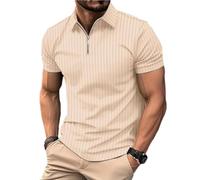 Men Short Sleeve Men Fashion All-Match T-Shirt Men Urban Business Casual T-Shirt Men Solid Color T-Shirt Men Base Shirt Men Tops M-Khaki3 L
