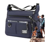 Men Shoulder Bag, Travel Kit, Organized Compartment System with Anti Splash Protection Design, Utility Accessory Set, Sleek Urban Style Design, Outdoor Use for Everyday Carry