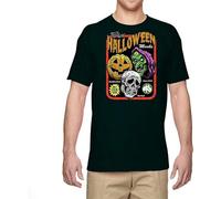 Men T-Shirt Halloween Season of The Witch Funny Graphic tee Cotton Short Sleeve Black M