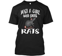 Men T Shirt Just A Girl Who Loves Rats Owner Lover G Crew Neck Unisex Short Sleeve T-Shirt XXXL