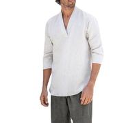 Men T-Shirt Men Slim Fit Comfortable Light Longsleeve T-Shirt Men Casual Fashion Longsleeve Tops Men Classic All-Match Solid Color T-Shirt N-White M