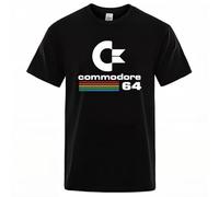 Men T-Shirts Commodore 64 Print T Shirt C64 SID Amiga Retro Cool Design Street Short Sleeve Top tee Cotton Clothing