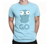 Men T-Shirts Golang Gopher GO Lang Programming Funny Pure Cotton tee Shirt Programmer T Shirts Crew Neck Clothes