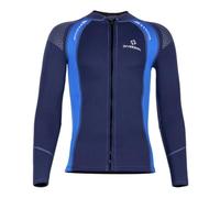 Men top2,S,Chaqueta de Neopreno 3mm para Hombre y Mujer - Parte Superior térmica con Manga Larga y Cremallera Frontal para Surf, natación, Snorkel y Kayak en Aguas frías