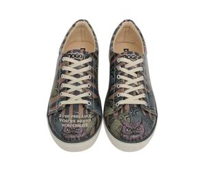 Men Vegan Leather Multicolor Sneakers - Ever Feel Like You'Re Being Watched Design