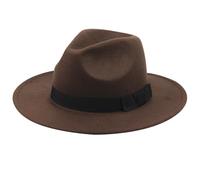 Men Vintage Men Vintage ancho Sombrero Outbacks marrones Sombreros Un solo tamaño para hombres Vestido de atuendo de mujeres, accesorio de vestuario de cosplay, marrón