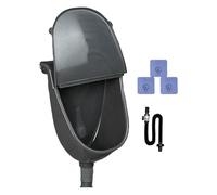 Men Wall Urinal, Barrera Montada Comercial Diverter, 11,22x15,16x7.09 pulgadas Spill Proof Cover & Flushing Toilet System and Hose, Sanitary Solution for Dorms, Yards, Camping