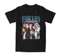 Men Women Edward Cullen Homage Twilight T Shirts Stuff Pure Cotton T-Shirt Clothing Cool Tees Black XXL