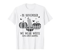 Men Women In November We Wear White Lung Cancer Awareness Camiseta