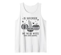 Men Women In November We Wear White Lung Cancer Awareness Camiseta sin Mangas
