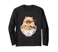 Men Women Kids Cute Capybara Eating Ramen Japanese Noodles Manga Larga