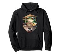 Men Women Kids Cute Frog Eating Ramen Japanese Noodles Sudadera con Capucha