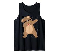 Men Women Kids Funny Bear Dabbing Animals Wildlife Parties Camiseta sin Mangas