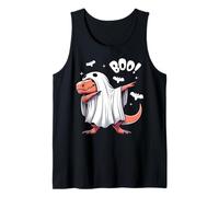 Men Women Kids Funny Dabbing Dinosaur Spooky Halloween Boo Camiseta sin Mangas
