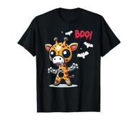 Men Women Kids Funny Giraffe Boo Spooky Halloween Trendy Camiseta