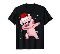 Men Women Kids Funny Pig Dabbing Animals Wildlife Christmas Camiseta