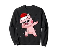 Men Women Kids Funny Pig Dabbing Animals Wildlife Christmas Sudadera