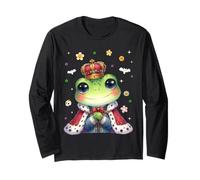 Men Women Kids Groovy Retro Funny Cute Frog Spooky Halloween Manga Larga