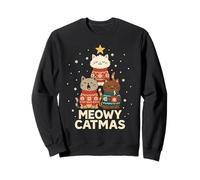 Men Women Kids Meowy Catmas Funny Christmas Cats Cat Lovers Sudadera