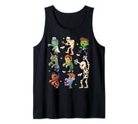 Men Women Kids Skeleton Zombies Funny Boo Spooky Halloween Camiseta sin Mangas
