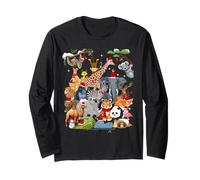 Men Women Kids Wildlife Zoo Day Christmas Party 22 Animals Manga Larga