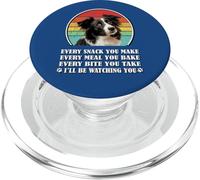 Men Women Retro Vintage Every Snack Make Border Collie Lover PopSockets PopGrip para MagSafe