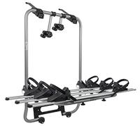 MENABO 38306878 Portabicicletas De Portón Trasero, Plata/Negro, Talla Única | Montaje trasero de aluminio para 3 bicicletas
