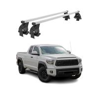 Menabo Barras portaequipajes compatibles con Toyota Tundra Double Cab 2014-2021 Plata