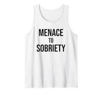 Menace to Sobriety Anniversary Mens Womens Sober AA Recovery Camiseta sin Mangas