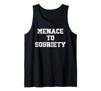 Menace to Sobriety Anniversary Mens Womens Sober AA Recovery Camiseta sin Mangas