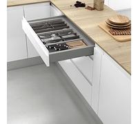 Menage Confort Cubertero para cajón acabado gris para cajones de ancho exterior 600 mm