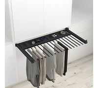 Menage Confort Pantalonero extraíble de fijación Lateral Acero Antracita para acho Interior de Mueble 800-900mm