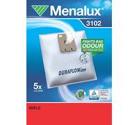 Menalux 2043449 Bolsa de aspiradora, Papel, Blanco