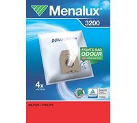 Menalux 3200 - Pack de 4 bolsas sintéticas y 2 filtros para aspiradoras Nilfisk New Line y Philips Classic, Vision y Compact