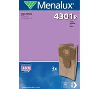 Menalux 4301 P - Bolsas para aspiradoras Alaska y De'Longhi (3 unidades)