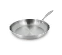 MENASTYL - Sartén Triply Cacerola 32 cm de acero inoxidable - Fabricado en Francia - Compatible con todos los fuegos, incluida inducción - 6020488