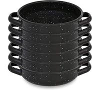 Menax - Cazuela Mini - Paellera Mini en Acero Vitrificado - Set de 6 - Diámetro 16 cm