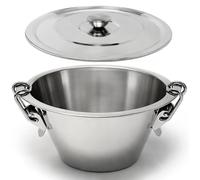 Menax - Flanera Individual de Acero Inoxidable 18 centímetros - Flanera con Tapa y Cierre - Flanero Individual con Tapa perfecto para Flan, Pudín y otros Postres