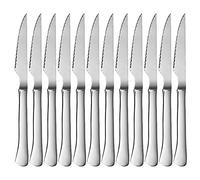 Menax - Juego de Cuchillos de Carne - Set de Cuchillo Chuletero - Cuchillos de Mesa - Cuchillos Sierra Mesa - Cuchillo Sierra Carne - Cuchillos Carne - Set Cuchillos Acero Inoxidable - Set de 12