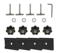 MENAYODA Tornillos para asegurar la carga en el carril + soporte guía para multiflex o muebles, accesorios de riel de perfil, compatible con VW T5 T6 Multivan Transporter California