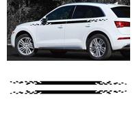 MenDaOLv Auto Pegatinas de Calcomanías Body Stripe Lateral,para Audi Q5 FY B9 8R B8 SQ5 80A Auto gráfico decoración del Cuerpo Accesorios Puerta Lateral Falda calcomanías.,Black