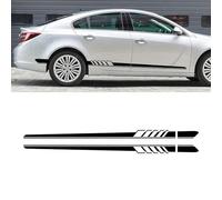 MenDaOLv Auto Pegatinas de Calcomanías Body Stripe Lateral,para Opel Astra Corsa Insignia Mokka OPC Vectra Auto gráfico decoración del Cuerpo Accesorios Puerta Lateral Falda calcomanías.,White