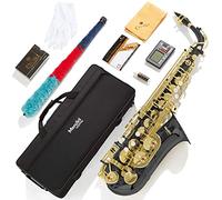 Mendini by Cecilio - Saxofón alto en mi bemol con afinador, estuche, boquilla, 10 cañas y libro de música