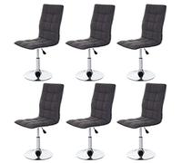 Mendler 6 x Silla de Comedor Dieburg, Silla, Tela ~ Gris Claro