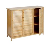Mendler Aparador HWC-B18AM 3 puertas bambú 81 x 97 x 34 cm